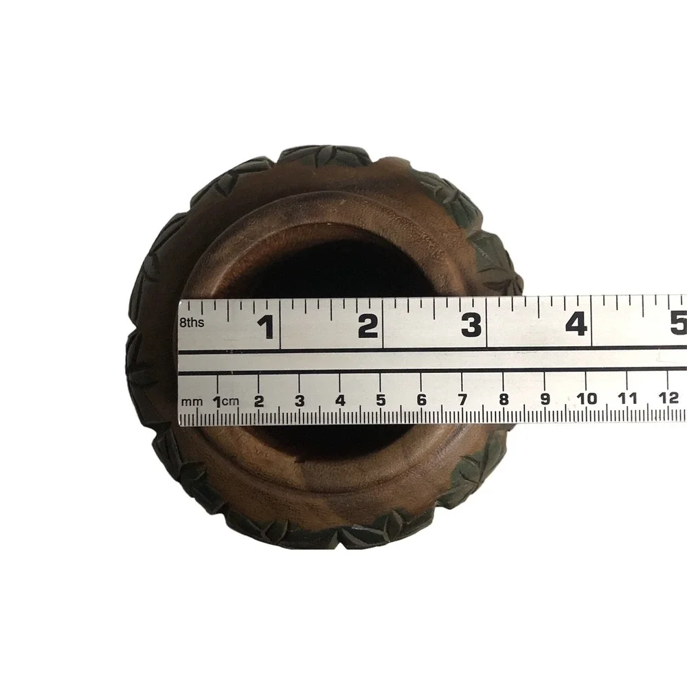 N/A wood vase
